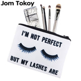 Lashes white 3D Printing makeup bag - Miss Evita