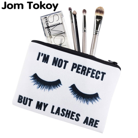 Lashes white 3D Printing makeup bag - Miss Evita