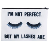 Lashes white 3D Printing makeup bag - Miss Evita