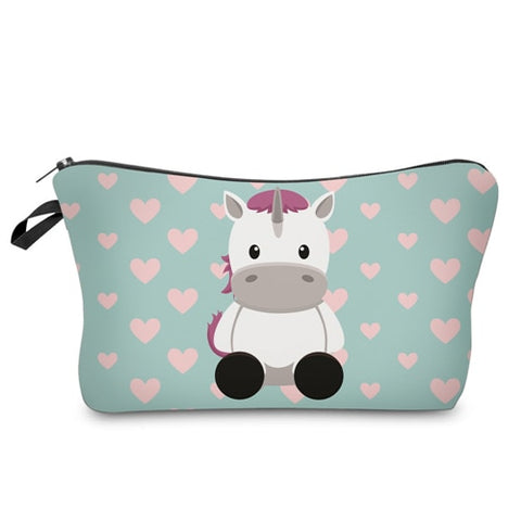 3D Unicorn Printing Cosmetic Bags - Miss Evita