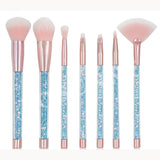 7pcs Unicorn Diamond Handle Glitter Makeup Brush Set - Miss Evita