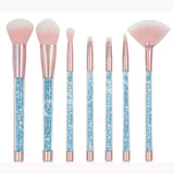 7pcs Unicorn Diamond Handle Glitter Makeup Brush Set - Miss Evita