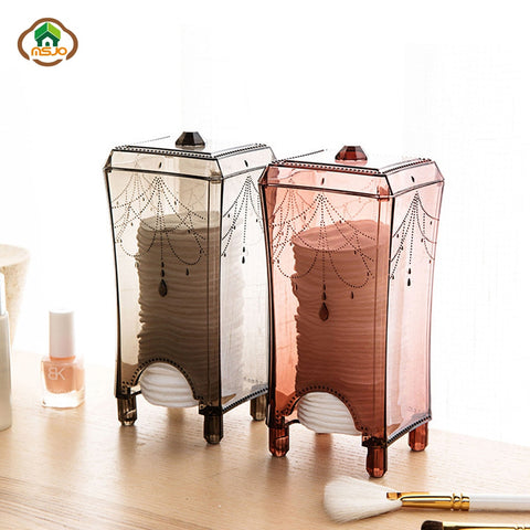 Plastic Makeup Storage Box Cotton Pad Organizer - Miss Evita