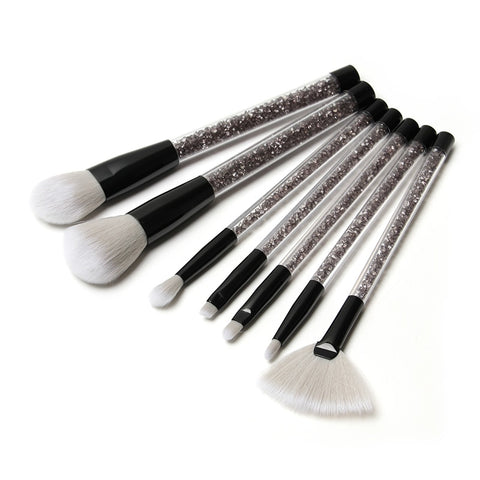 New 7pcs Black Diamond Crystal Makeup Brushes Set - Miss Evita