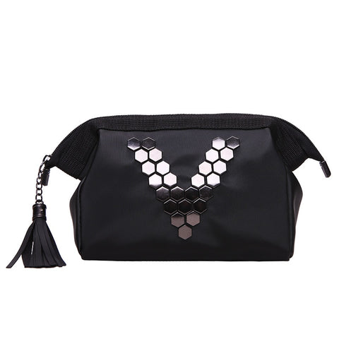 Black Letter V Cosmetic Bag - Miss Evita