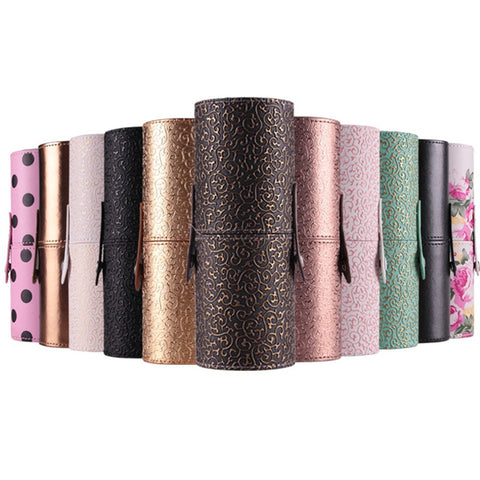 10 Colors Makeup Brush Holder PU Leather - Miss Evita