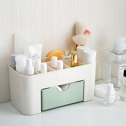 Pink Blue Green Plastic Makeup Organizer - Miss Evita