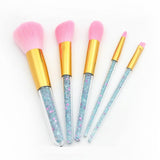 5pcs Diamond Crystal Makeup Brushes Set - Miss Evita