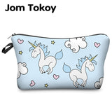 Printing Unicorn Cosmetic Bag Multicolor Pattern - Miss Evita