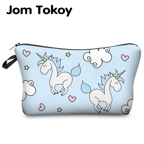 Printing Unicorn Cosmetic Bag Multicolor Pattern - Miss Evita