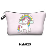 Printing Unicorn Cosmetic Bag Multicolor Pattern - Miss Evita