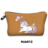 Printing Unicorn Cosmetic Bag Multicolor Pattern - Miss Evita