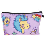 Printing Unicorn Cosmetic Bag Multicolor Pattern - Miss Evita