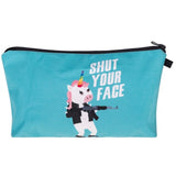 Printing Unicorn Cosmetic Bag Multicolor Pattern - Miss Evita