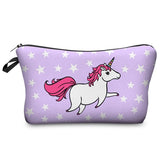 Printing Unicorn Cosmetic Bag Multicolor Pattern - Miss Evita