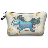 Printing Unicorn Cosmetic Bag Multicolor Pattern - Miss Evita