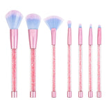 7pcs Unicorn Diamond Handle Glitter Makeup Brush Set - Miss Evita