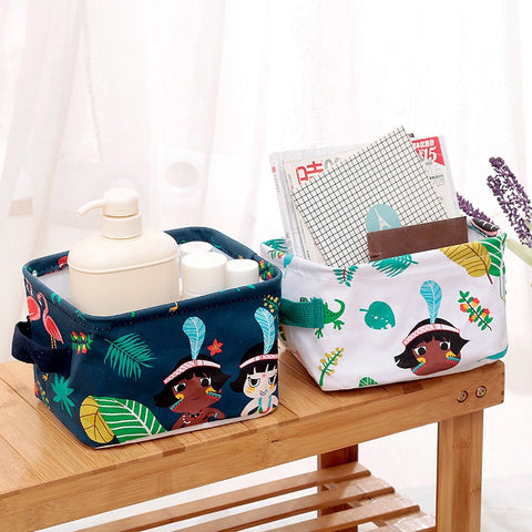 Cotton Desktop Storage Basket Organizer - Miss Evita