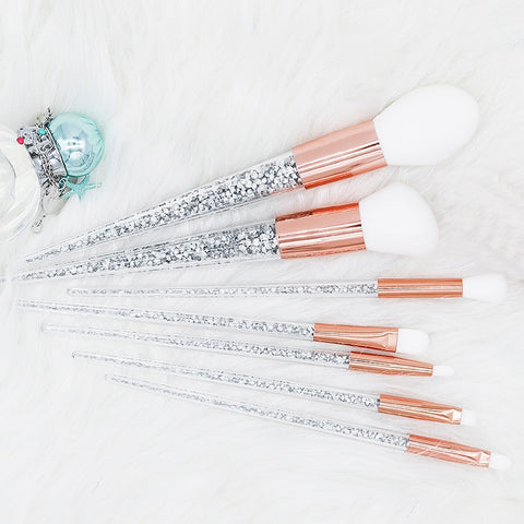 7pcs Sliver Diamond Makeup Brushes Set - Miss Evita