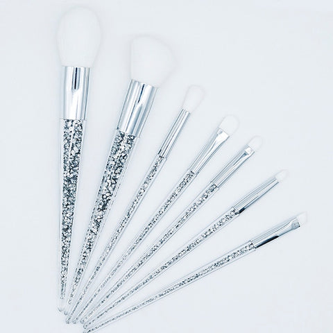7pcs Sliver Diamond Makeup Brushes Set - Miss Evita