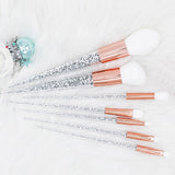 7pcs Sliver Diamond Makeup Brushes Set - Miss Evita