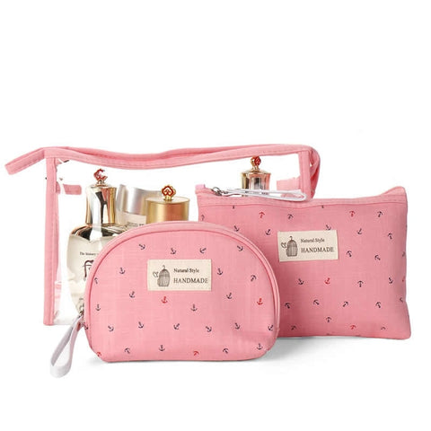 3 Set Casual Women Travel Cosmetic Bag - Miss Evita