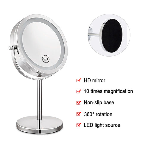 Dual 2 Sided Round Shape Mirror - Miss Evita