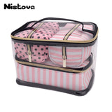 PVC Transparent Pink Cosmetic Bag - Miss Evita
