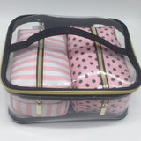 PVC Transparent Pink Cosmetic Bag - Miss Evita