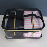 PVC Transparent Pink Cosmetic Bag - Miss Evita