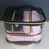 PVC Transparent Pink Cosmetic Bag - Miss Evita