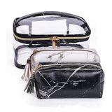 PVC Transparent Pink Cosmetic Bag - Miss Evita