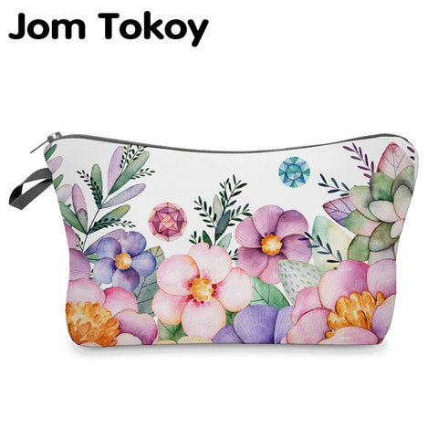 Flowers 3D printing Cosmetic Bag - Miss Evita