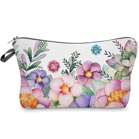 Flowers 3D printing Cosmetic Bag - Miss Evita