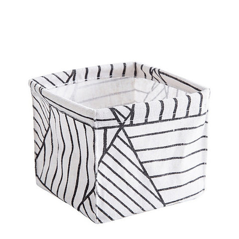 Fabric Desktop Storage Basket Makeup Organizer - Miss Evita