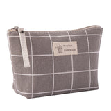 Women Plaid Travel Cosmetic Bag - Miss Evita