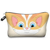 Pure black Cute cat prints Cosmetic Bag - Miss Evita